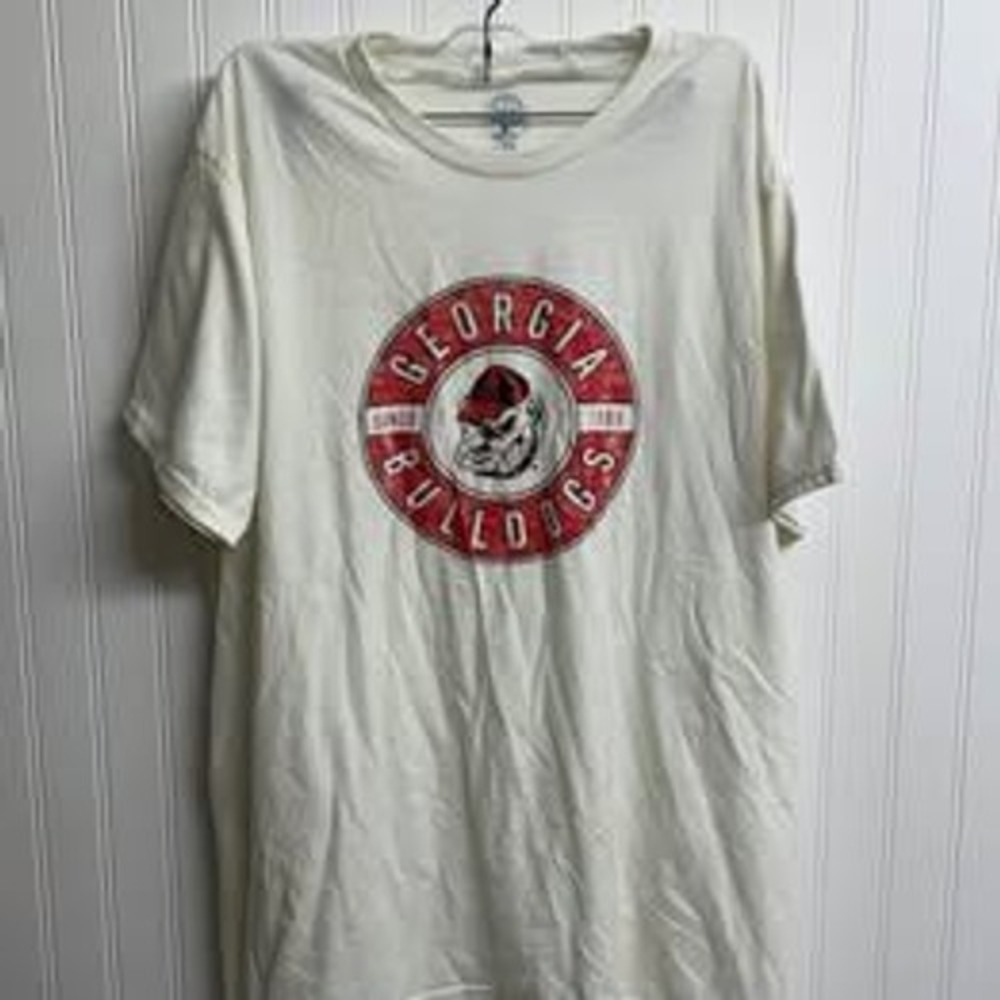 Rivalry Threads 91 Georgia Bulldogs Graphic T-Shirt Mens Large Cream UGA Tee